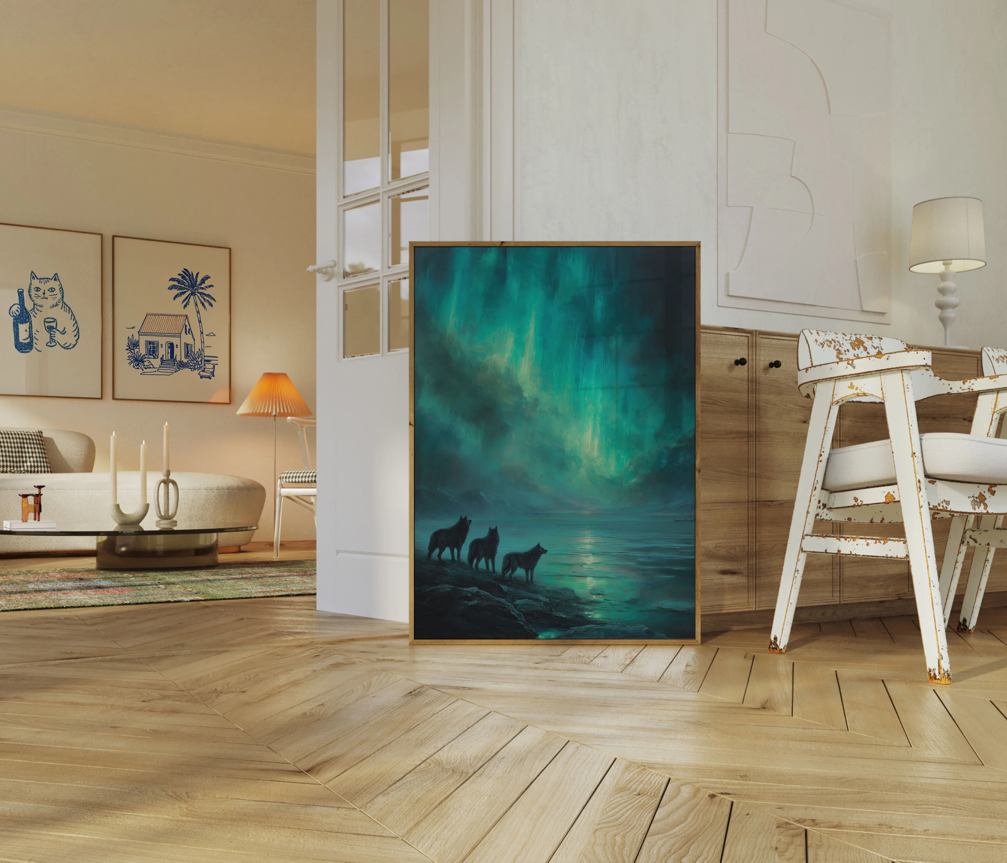 Wolves by the Glowing Lake Poster - Image 5