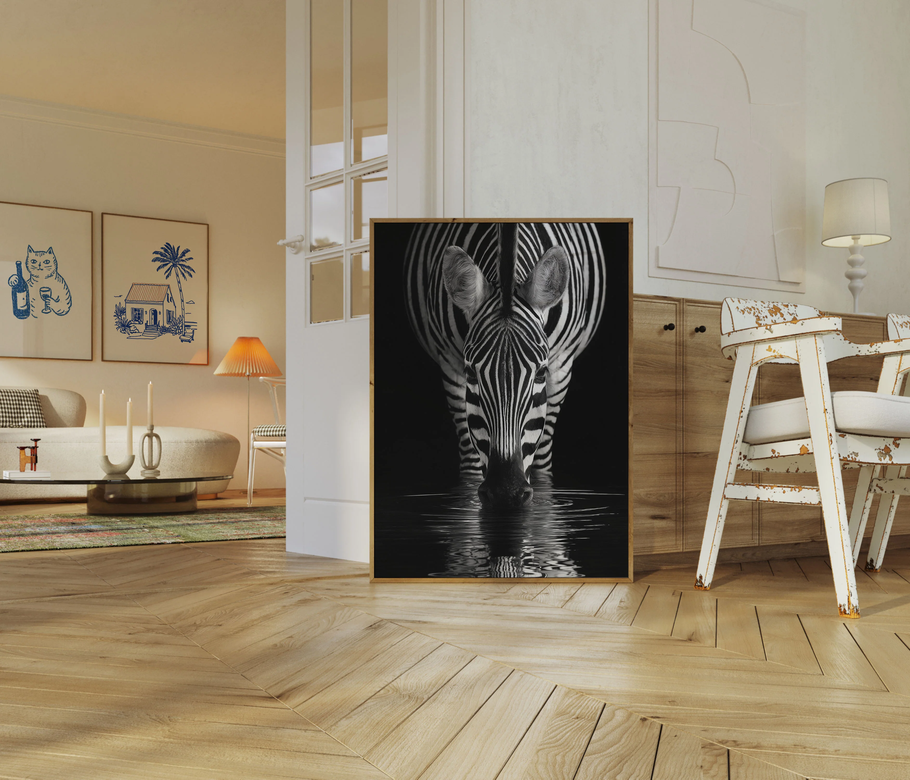 Zebra Reflection Water Poster - Image 5